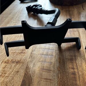 Black Adjustable tablet iPad Clamp mount for exercise equipment bike treadmill